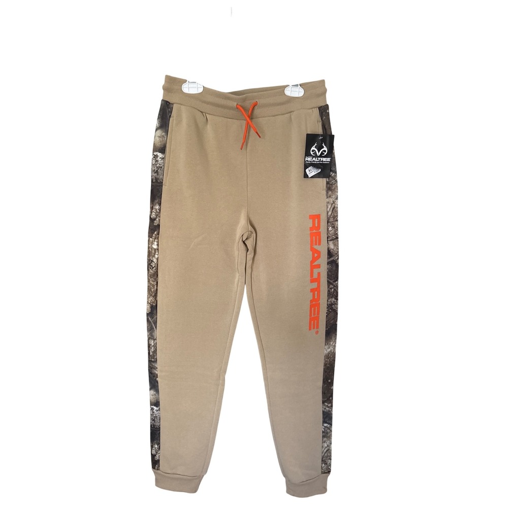 Boys Size L 14/16‎ years REALTREE Khaki Orange Jogger Camo NWT